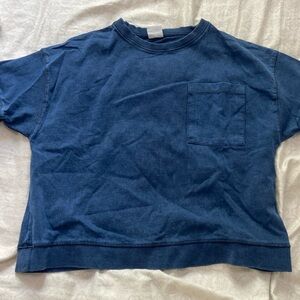 Blue Cropped Tee
